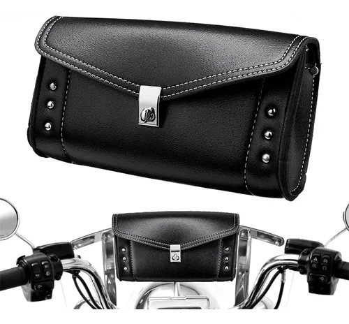 Bolsa De Parabrisas Para Moto, Estuche Con Tachuelas, Negro Negro