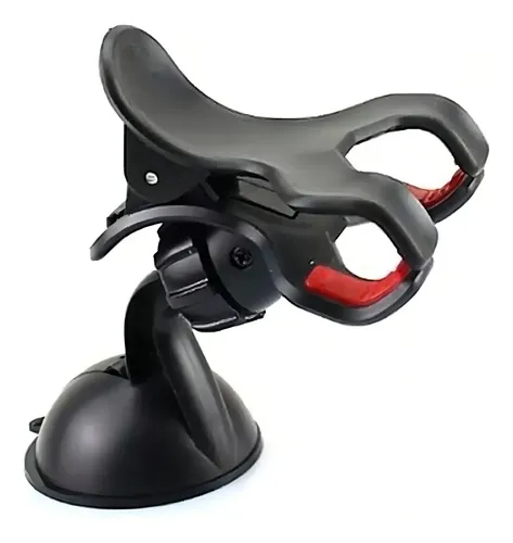 Soporte Celular Auto Ventosa Pinza Ditron Samsung iPhone Negro