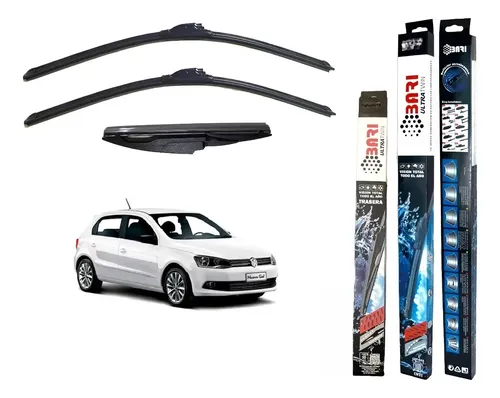 Kit De 3 Escobillas Flex Vw Gol Trend 2008 Hasta 2023