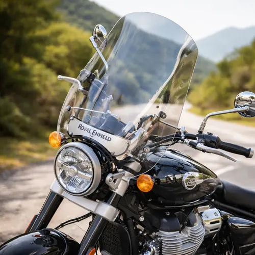Parabrisas Moto Elevado Ruta Super Meteor 650 Con Chapa Inox