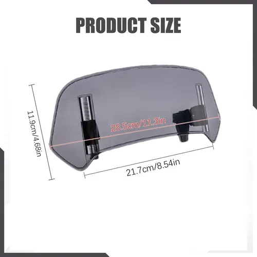 Extensor De Extensión Para Parabrisas De Motocicleta, Gris