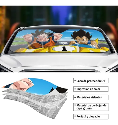 Parasol Para Parabrisas De Coche Goku Vegeta Dragon Ball