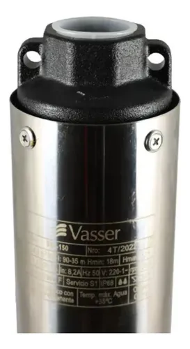 Bomba Sumergible Pozo 4 Pulgadas Vasser Motorarg BS4 1,5 hp