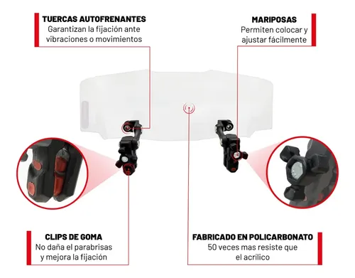 Deflector De Viento Parabrisas Kymco Downtown 300/350 Xm