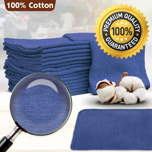 Towel Nabob – Limpiaparabrisas (36 Cm, 25 Unidades, Algodón), Color Azul