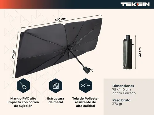 Parasol Paraguas Parabrisas De Auto Plegable Curvo Flexible