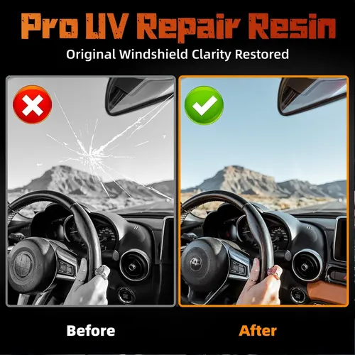 Windshield Crack Repair Kit For Chips And Cracks, New Glass