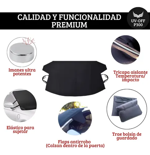 Funda Cubre Parabrisas Imantada Nieve Y Granizo Uvoff P300l