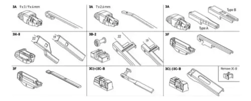 Kit 2 Escobillas Delantera Volkswagen Gol Saveiro 95 96 97