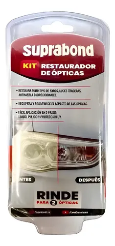 Kit Restaurador Pulidor Abrillantador De Opticas Suprabond ®