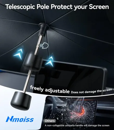 Nmoiss Sombrilla Parabrisas Doble Capa Protección Uv 80°f