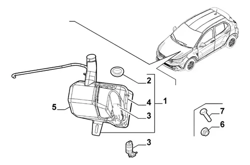 Electrobomba Limpia-parabrisas Fiat 52024935