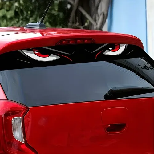 Calcomanía Para Parabrisas De Auto Diseño Ojos Enojados