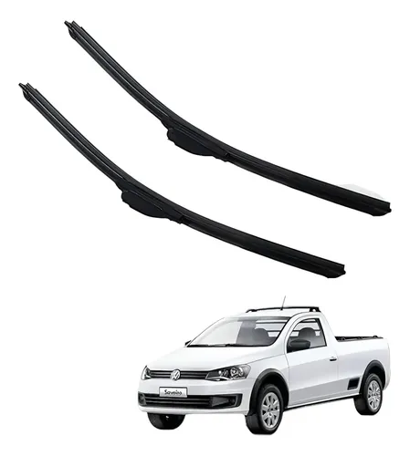Kit 2 Escobillas Delanteras Flex Goma Vw Saveiro 2014 A 2023