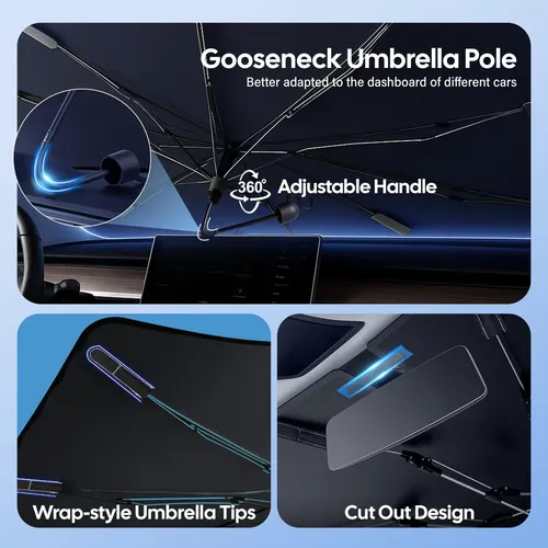 Econour Parasol Tipo Sombrilla Para Parabrisas