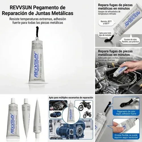 Sellador Automotriz Silicon Rtv Negro Pack X10 Alta Temperatura Formador De Juntas Para Motor Nissan Vw Chevy Aveo Jetta