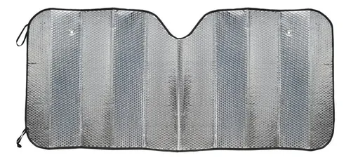 Cortina Parasol Metalizada Parabrisas 130x60cm Cromado Chico