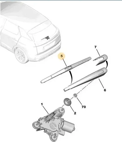 Escobilla Trasera Peugeot 1635155780