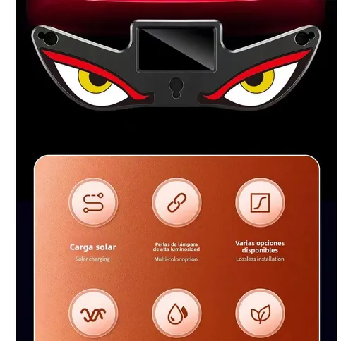 Luz De Advertencia Led Solar Devil Eye, Parabrisas