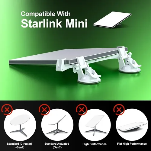 Soporte Con Ventosa Para Antena Mini Starlink Multifuncional