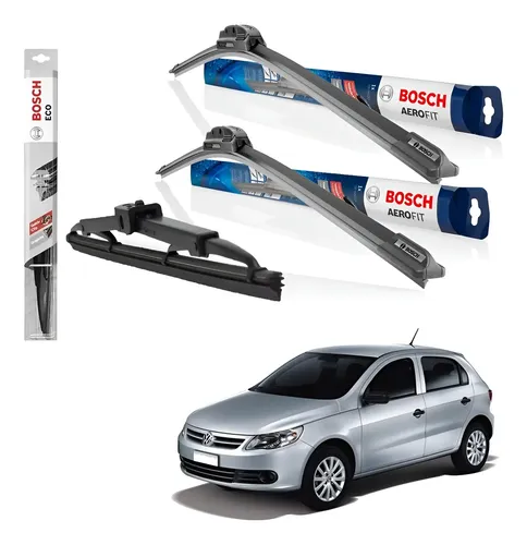 Kit 3 Escobillas Parabrisa Aerofit Bosch Gol Trend 2008a2012