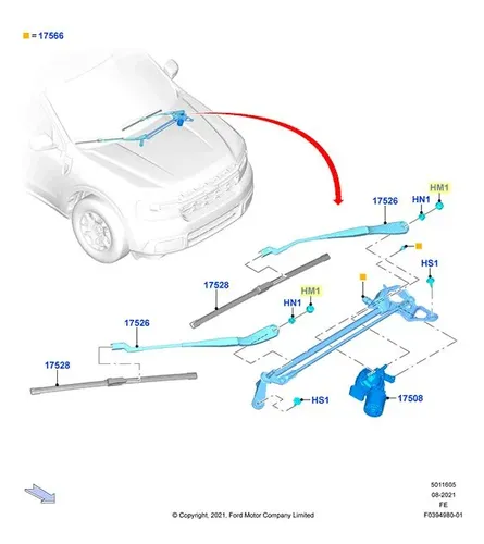 Jgo X 2 Capuchon Brazo Limpiaparabrisas Ford Maverick 21/..