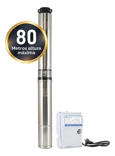 Bomba Sumergible Pozo Vasser BS4-150 1.5 HP 6100 l/h + Tablero