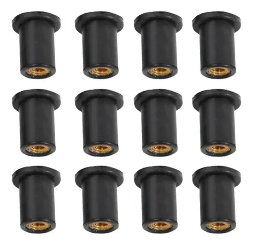12 Piezas M5 Tuercas De Pozo De Goma Métricas Ciego Para