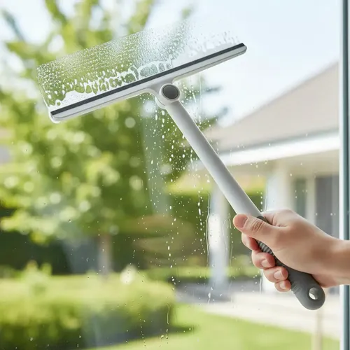 Escobilla Limpiavidrio Giratoria Ventana Parabrisa Silicona