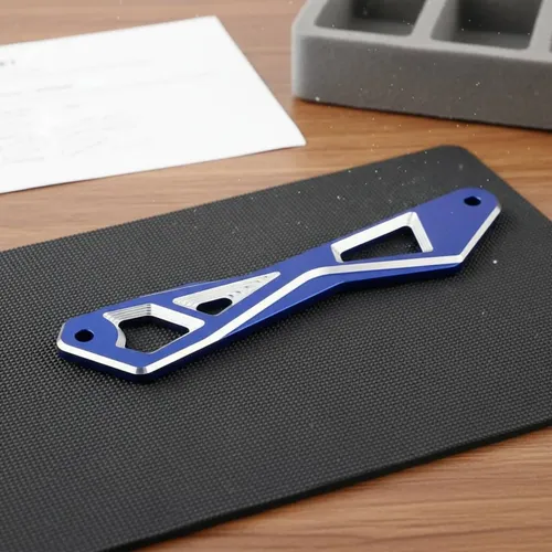 Slim Windshield Bracket Machined Finish Azul