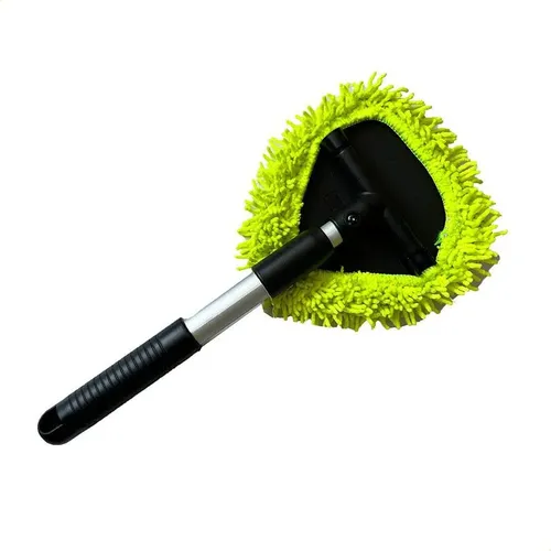 Cepillo De Limpieza De Parabrisas De Coche, Cepillo Antivaho 1 Triangular Telescopic Rod (with Sheath) + 1 Gray Cloth Cover