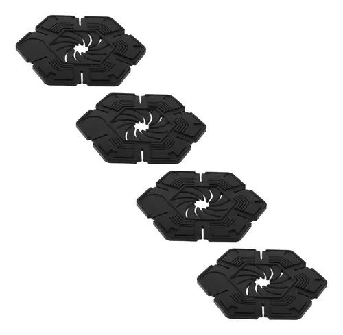 4 Fundas Para Limpiaparabrisas, Plástico Negro Y Silicona Pa