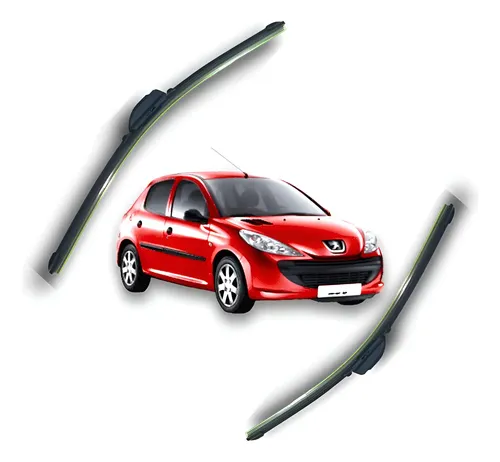 Kit 2 Escobillas Delanteras Flex Goma Peugeot 206 207 Todos