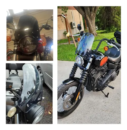 Parabrisas Universal Harley, Instalación Rápida Y Resistente
