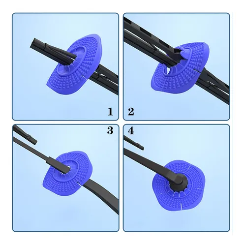 2 Car Wiper Hole Protector Pad Cubre Gran Diámetro Negro