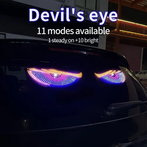 Ojos Led Demoníacos Programables Para Auto Camión Parabrisas