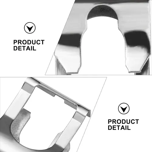 Kit 6 Clips Reparación Limpia Parabrisas Metal Plateado