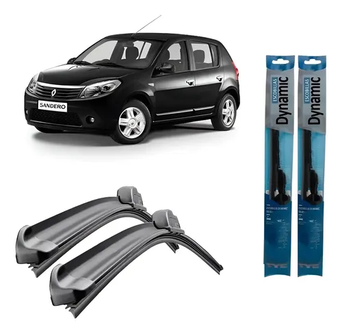 Juego Kit Escobillas Renault Sandero 2008 2009 2010 2011 Tyc