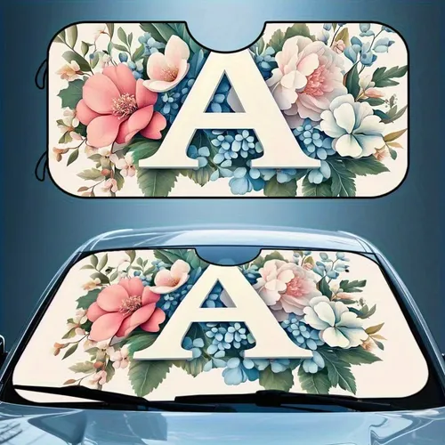 Parabrisas De Coche Con Estampado De Ramilletes Vintage, 1 Unidad, Con Estampado Floral
