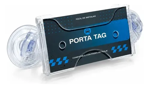 Porta Tag Pase Soporte Parabrisas Acrílico Con Ventosas