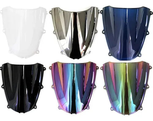 Pantalla Parabrisas Moto Doble Burbuja Iridium Oscuro Verde