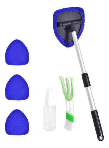 Limpiaparabrisas Con Mango Extensible Y 3 Paños Microfiber