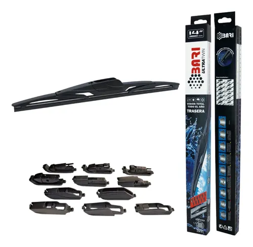 Escobilla Trasera Bari Utratwin 10 Pulgadas 250mm Con Adaptadores Incluidos
