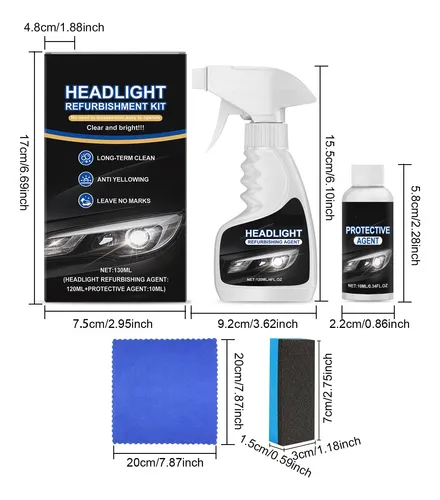 Kit De Reparación De Faros Delanteros Y De 130 Ml, Yellow Fo