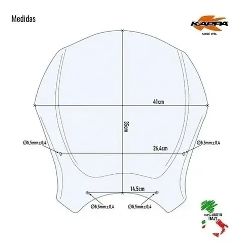 Parabrisas Deflector Fume Yamaha Xsr 900 Italiano