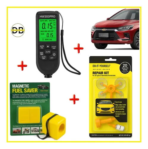 Kit Automotriz Reparación Medidor De Pintura Ultrapreciso + Kit Reparador Parabrisas Vidrios Grietas Resina Uv + Economizador Combustible Nafta Gnc Certificado Autos Motos Camiones – Deluxe Bazar