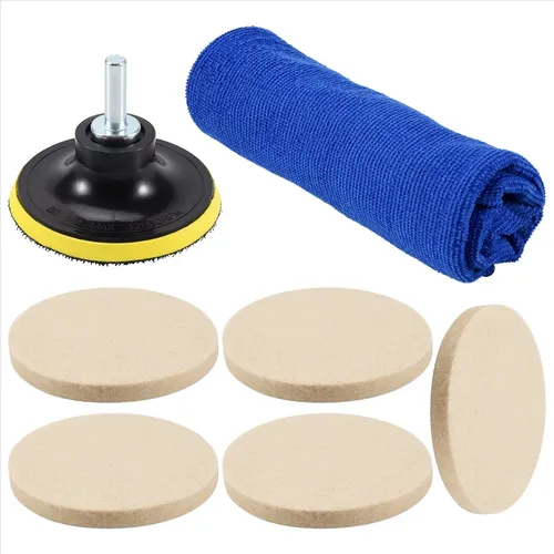 Almohadilla Pulidora De Fieltro De 8 Piezas, 3 Pulgadas Y 75 Mm, Para Reparar Arañazos En Parabrisas