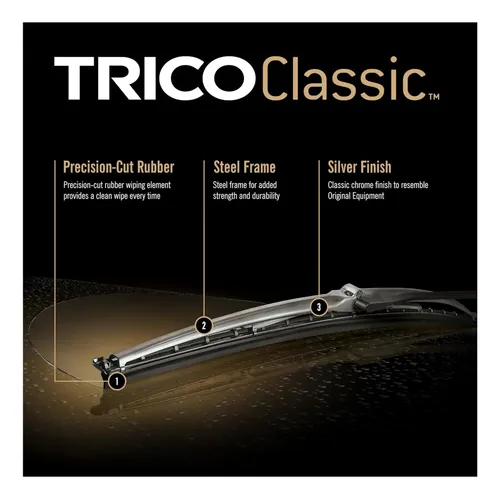 Limpiaparabrisas Trico Classic De 16 Pulgadas, Resistencia Y