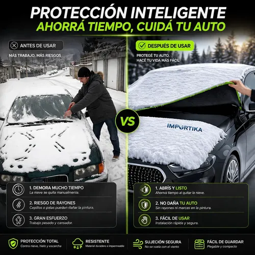 Cubre Parabrisas Anti Hielo Nieve Universal Protector Auto