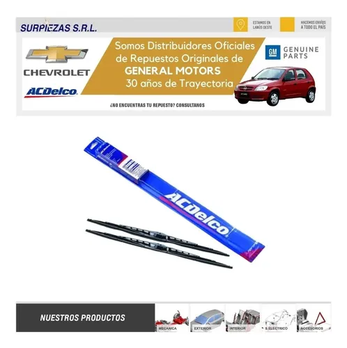 Escobillas Limpiaparabrisas Celta Acdelco 19350093 3c